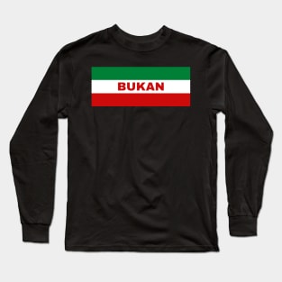 Bukan City in Iranian Flag Colors Long Sleeve T-Shirt